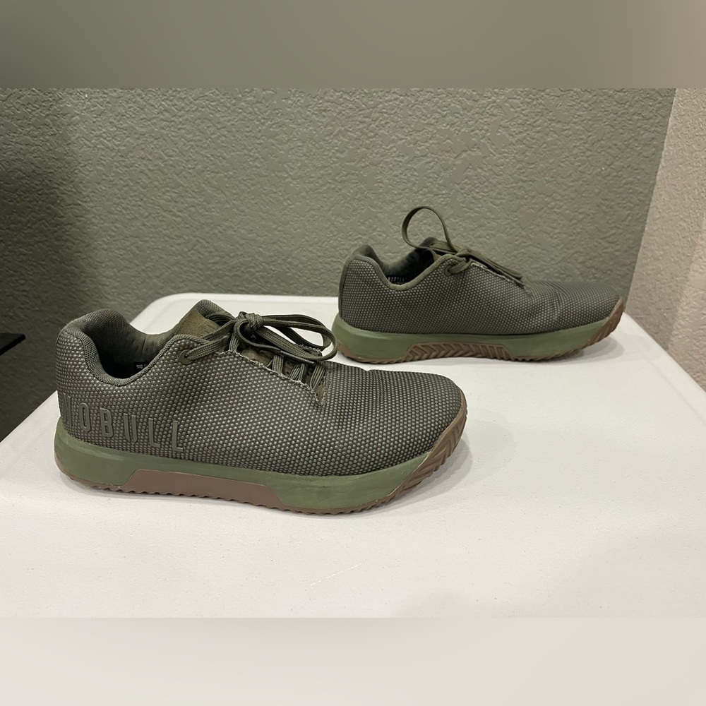Nobull Impact Shoes Mens 10 Olive Green Gum Training Gym Athletic Sneakers